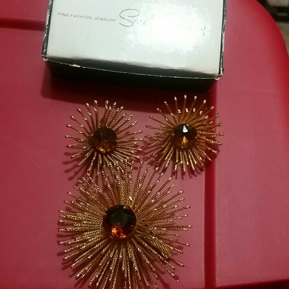 Sarah Cov 1960s Golden Mum Collection Star Burst Set Boxed -Ship Discount View 5